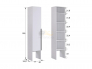 Шкаф однодверный L400 Баско графит