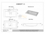 Тумба Куба Риф 80 напольная 3 двери белый раковина Комфорт 80