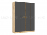 Шкаф четырехстворчатый Келвин (1600) Графит, Дуб Крафт-вставка дуб крафт
