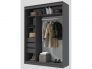 Шкаф-купе Гранд-1 1600 Графит-двери Зеркало-ЛДСП