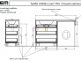 Тумба с раковиной Dallas Luxe 1400 напольная 3 ящика левая