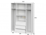 Шкаф четырехстворчатый Денвер Серия 2 Белый