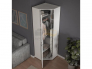 Шкаф угловой со штангой и полками арт. 522 белый