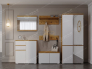 Прихожая Гретта дуб крафт золотой/белый
