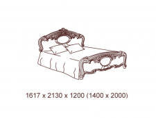 Кровать 2-х спальная 1400*2000 с ортопедом