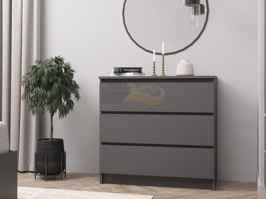 Комод Мори МК 803 с 3 ящиками Графит