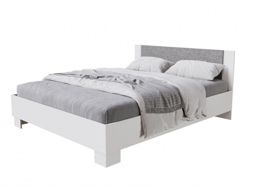 Кровать 1400 Nova Белый-Бетон