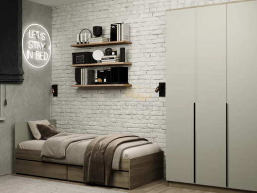 Кровать Монблан Kids с ящиками 80х200 см Кашемир
