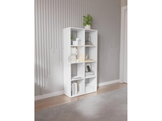 Стеллаж напольный с полками арт. 323 белый