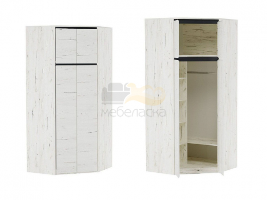 Шкаф 4С угловой Гретта дуб крафт белый/антрацит