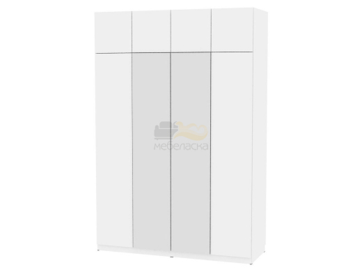 Шкаф с зеркалом Malta light H292М и Антресоль HA4
