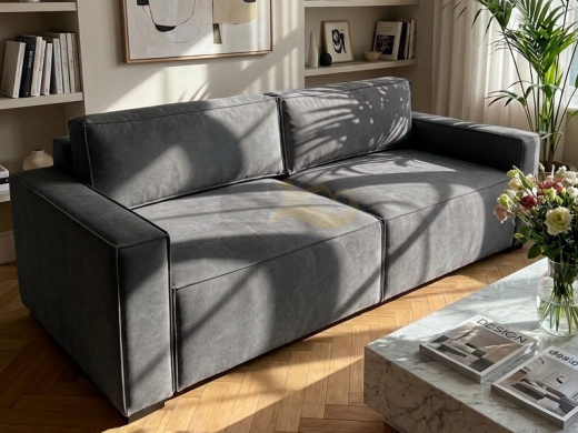 Диван Лофт 2-секции 2000х1650 графитовый