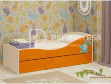 Кровать Юниор-10 МДФ Оранжевый металлик