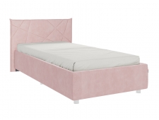 Кровать Бест 900 велюр нежно-розовый